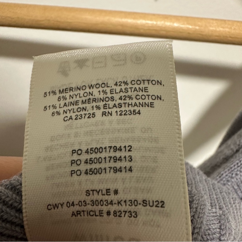 Wilfred Gray Ribbed Knit Top - Picture 5 of 5